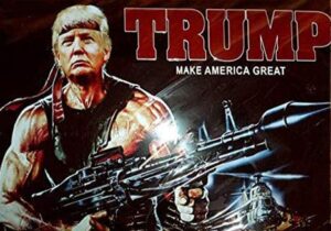 Trump rambo flag